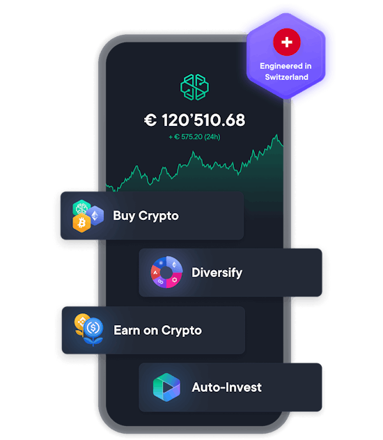 Phone screen of the SwissBorg App