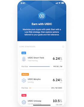 Earn screen in SwissBorg app