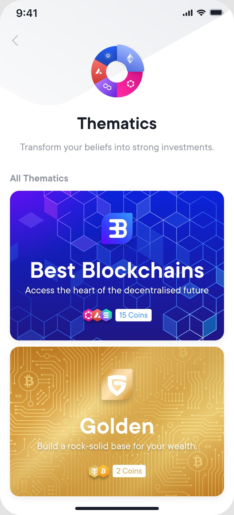SwissBorg App - Thematics
