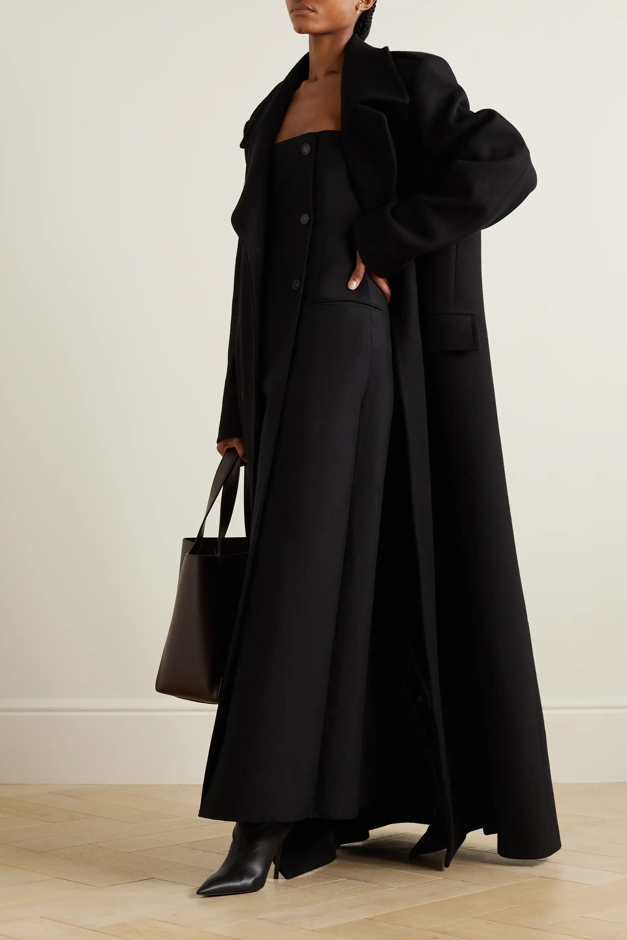 MRL-2523016152 OGGI BLACK HIGH NECK COAT main image 1