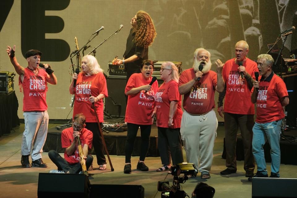 The Sydney Street Choir performing at OzHarvest's Unite to Feed Australia concert