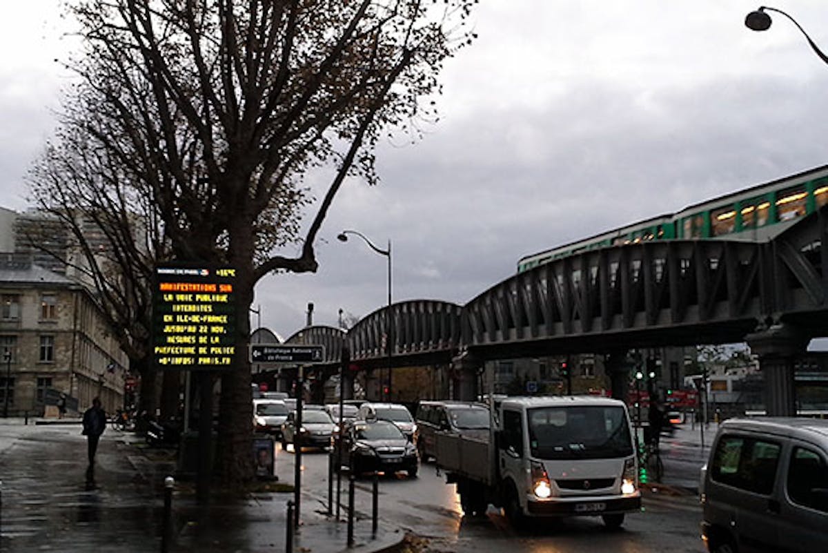 City street in Paris