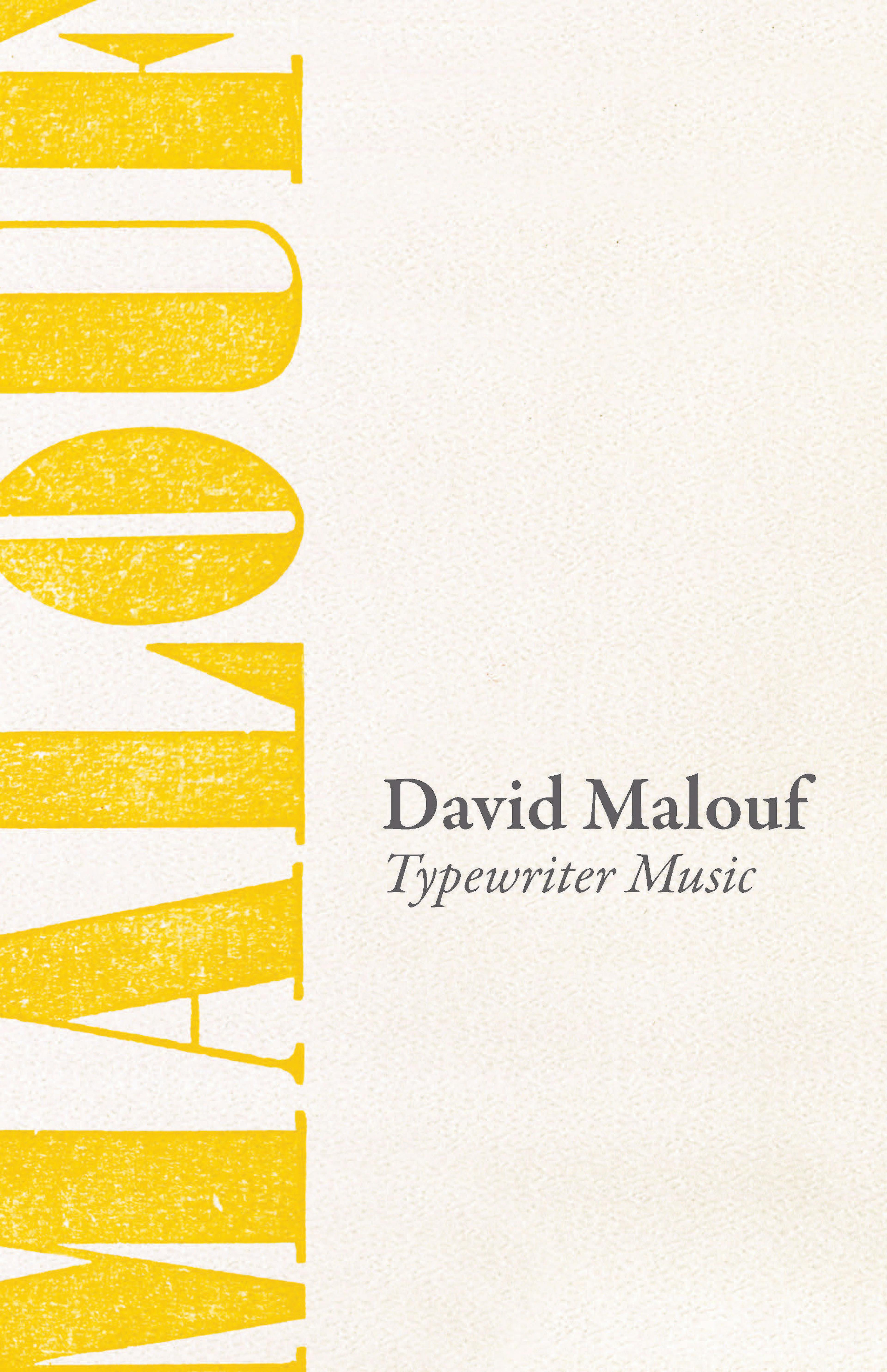 Book Cover for 'Typewriter Music' by David Malouf