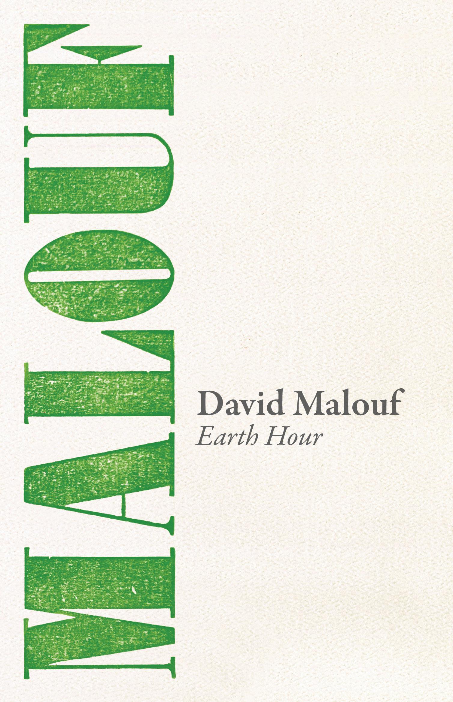 Book cover for 'Earth Hour' by David Malouf