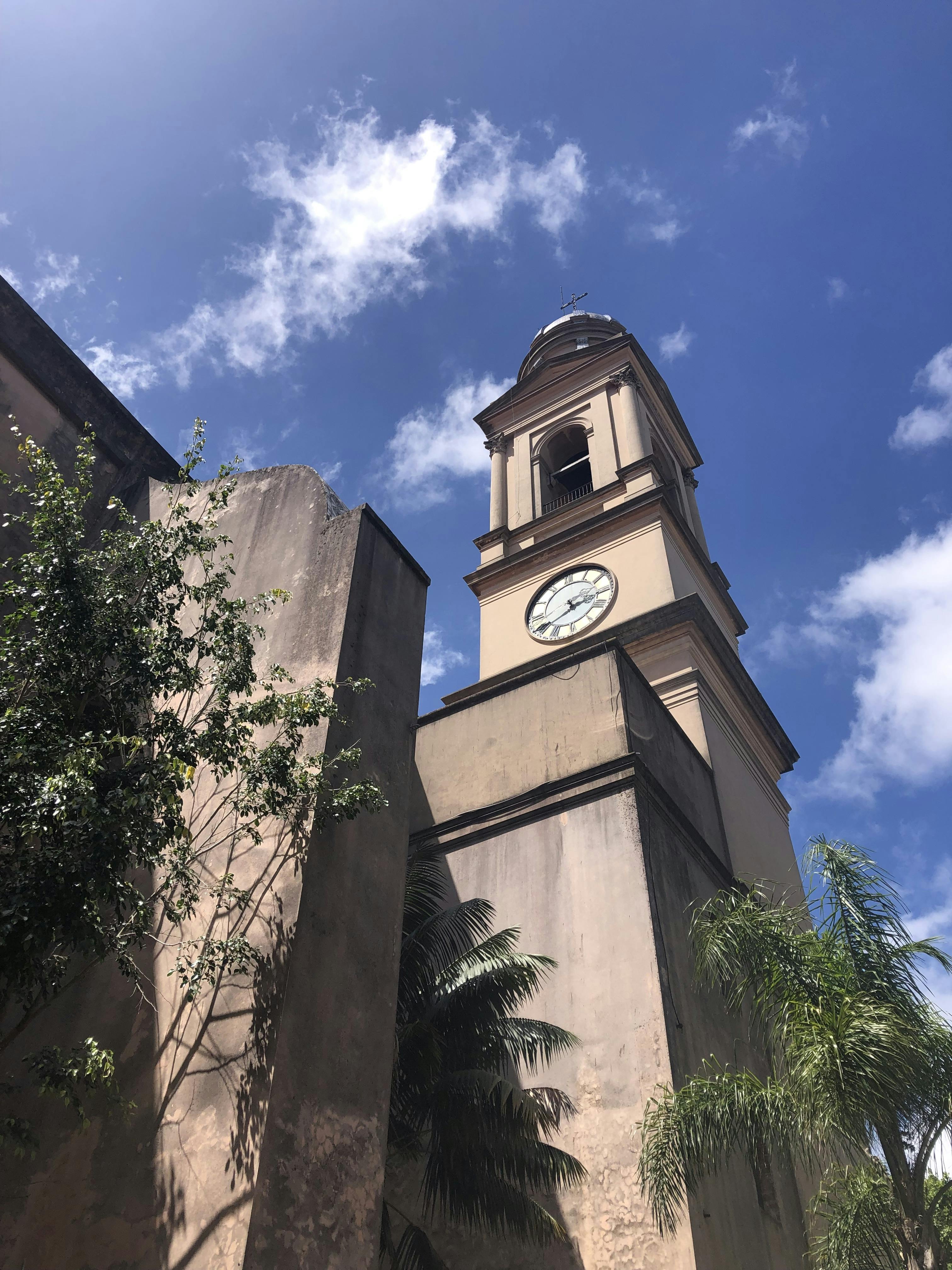 Bell tower of the Montevideo Catheral in Uruguay.