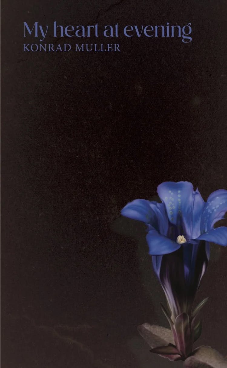 Book cover for 'My heart at evening' by Konrad Muller