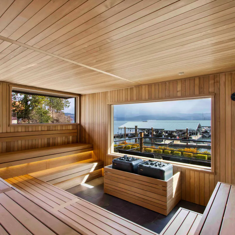 Commercial sauna installation at a wellness facility