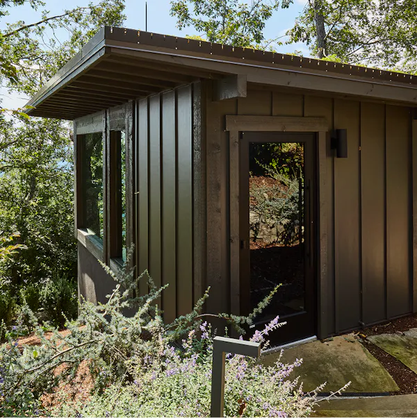 Outdoor sauna build at a Salt Lake City home
