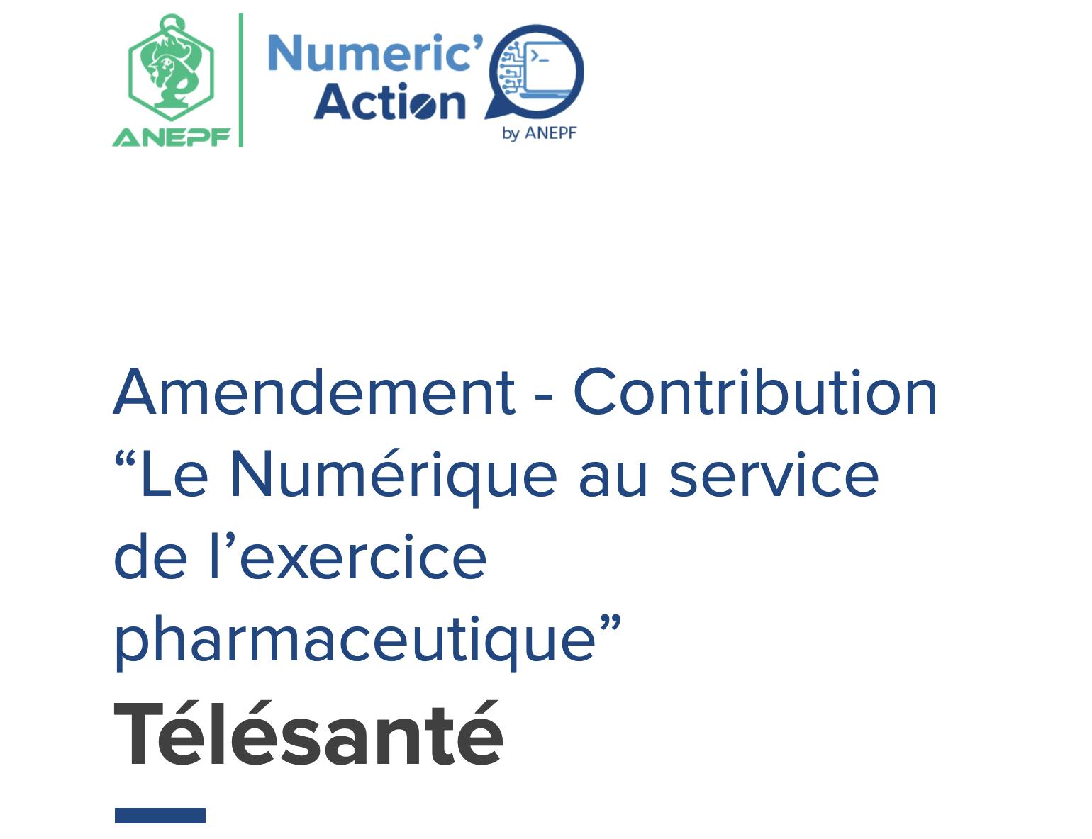 illustration avec le texte La télésanté, vu par l'ANEPF