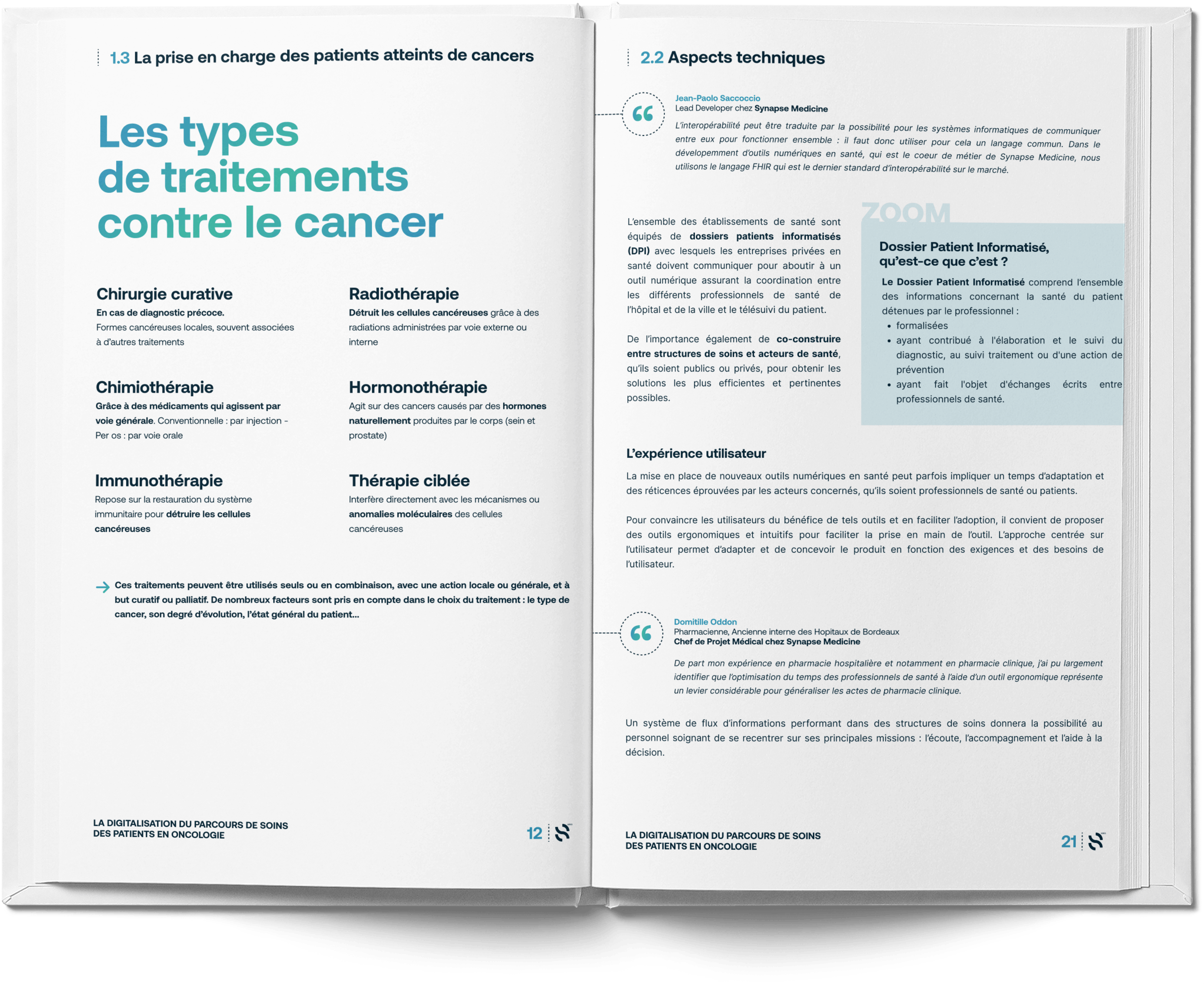 livre blanc sur la digitalisation du parcours de soins des patients atteints de cancer et traités à leur domicile par chimiothérapie orale