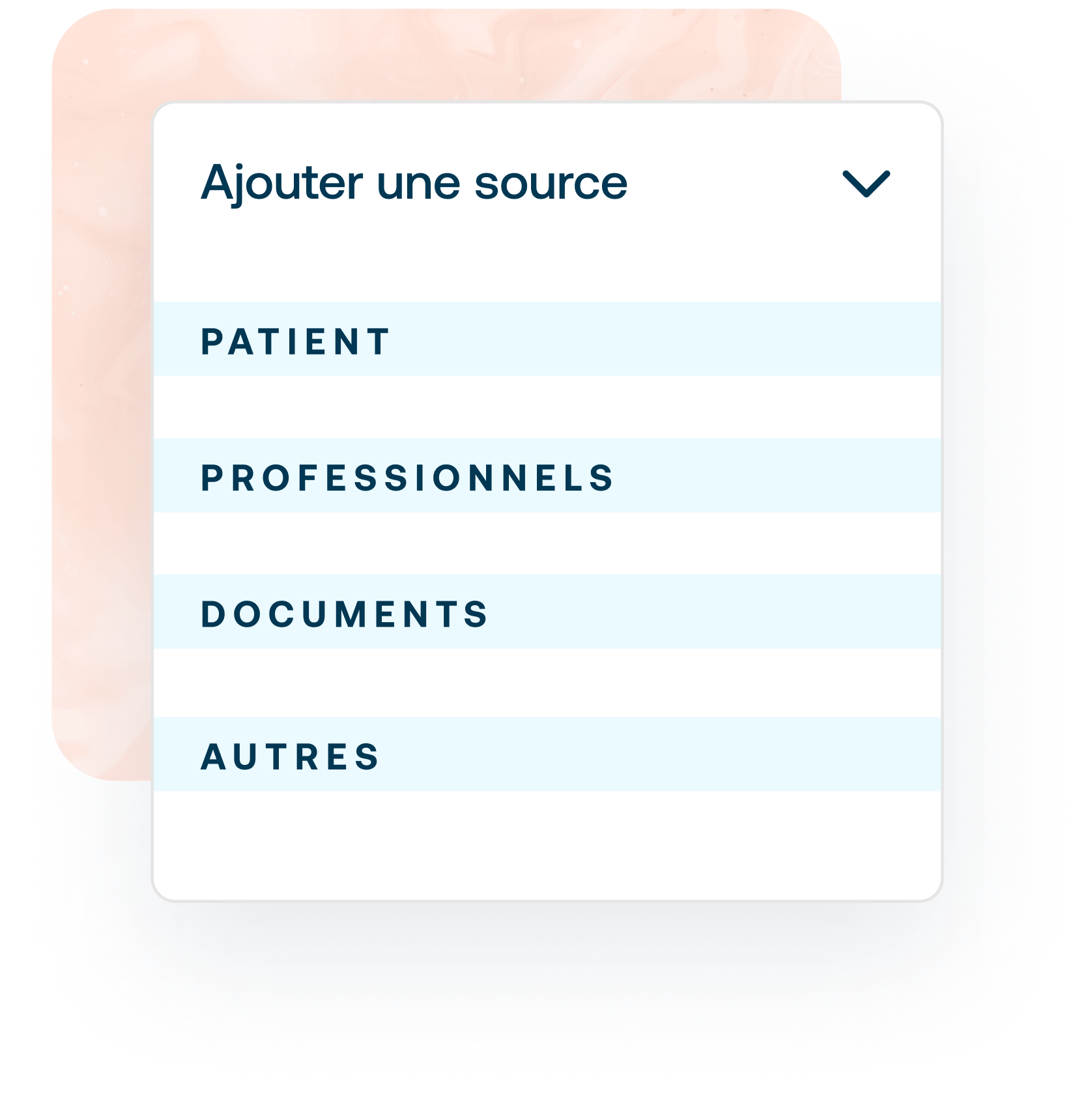 Sources d'informations des traitements du patient dans Synapse Plateforme