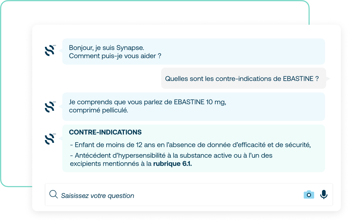 Fonctionnalité Assistant Virtuel de Synapse Plateforme