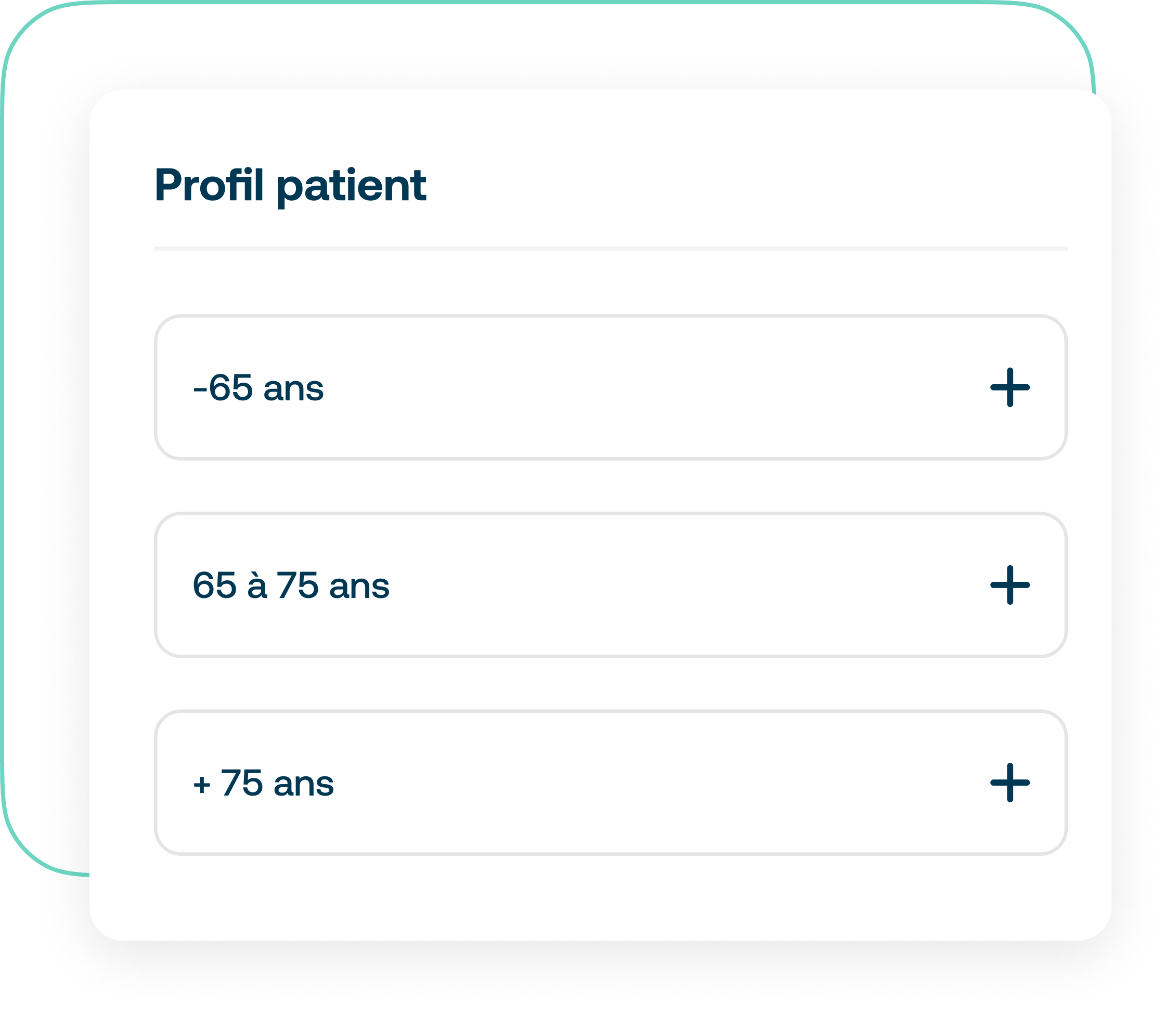 Tranche d'âge dans le profil clinique de Synapse Plateforme