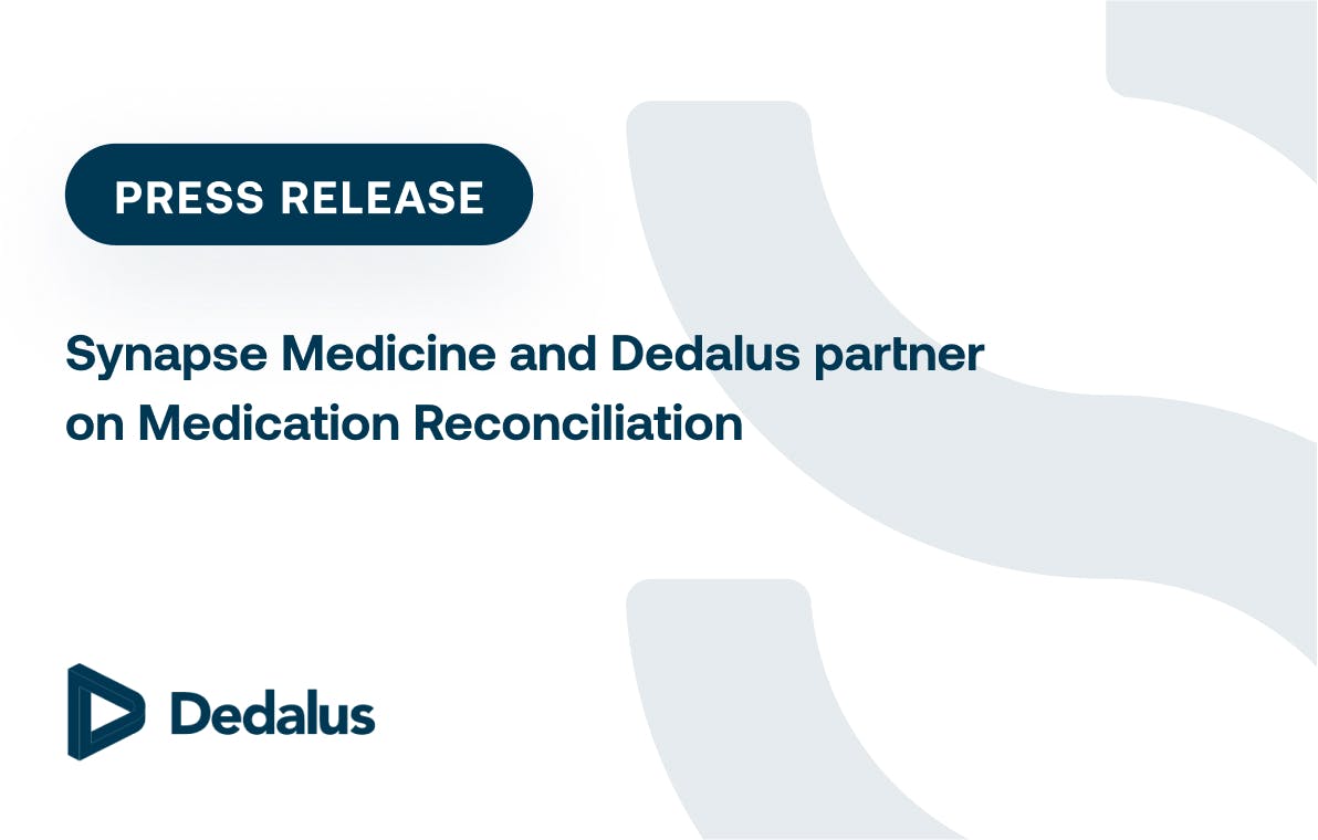 Synapse Medicine and Dedalus partner on Medication Reconciliation