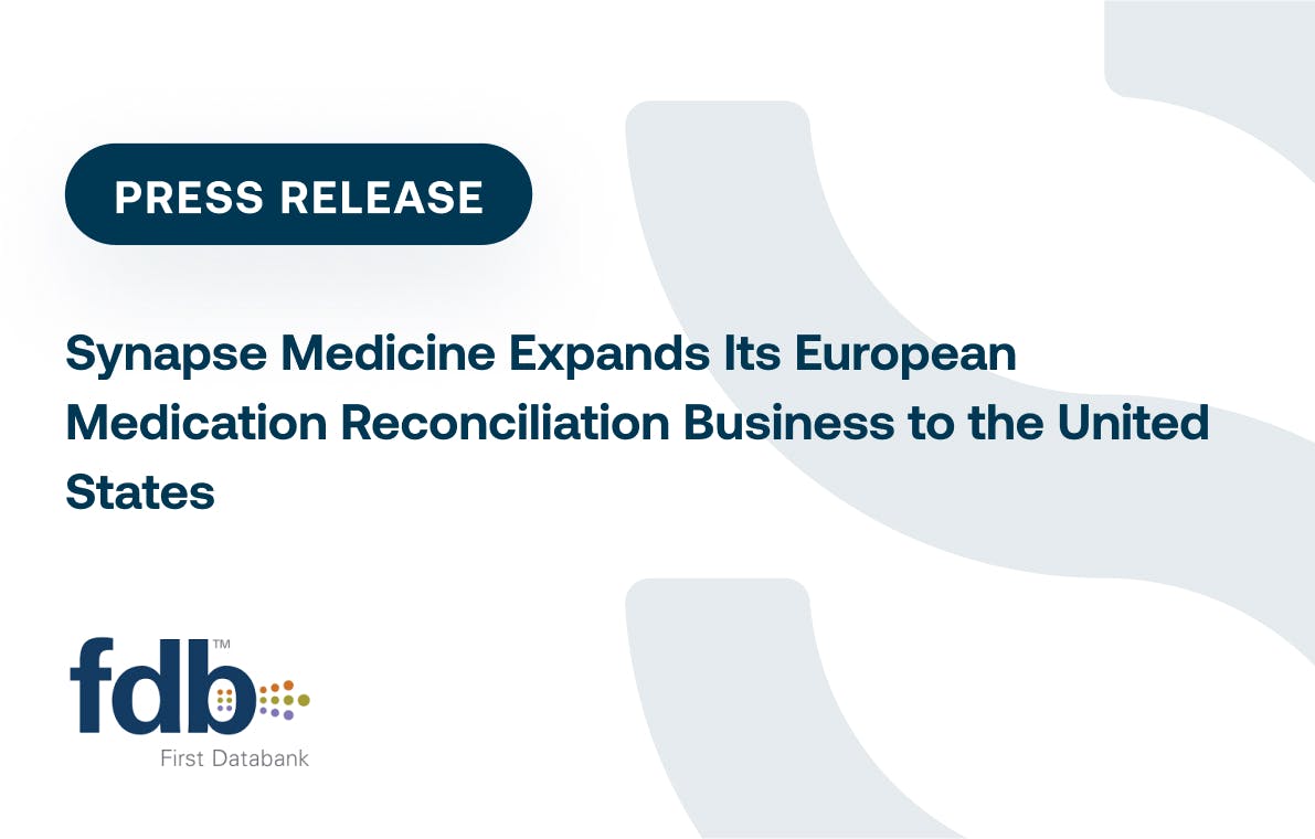 Synapse Medicine Expands Its European Medication Reconciliation  Business to the United States.