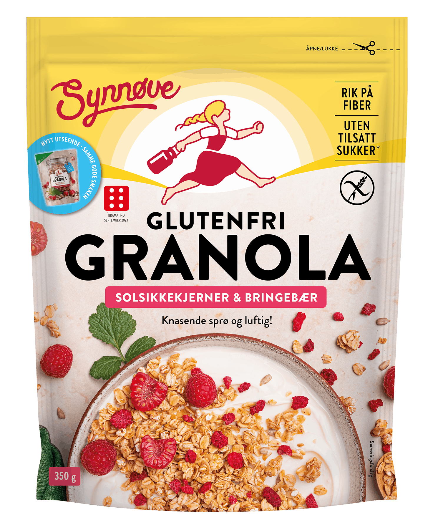 Glutenfri Granola Bringebær - Synnøve Finden