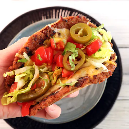 Smash burger tacos