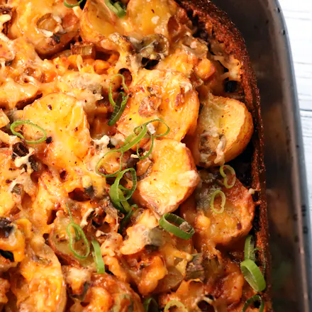 Tex-mex-gratinerte poteter