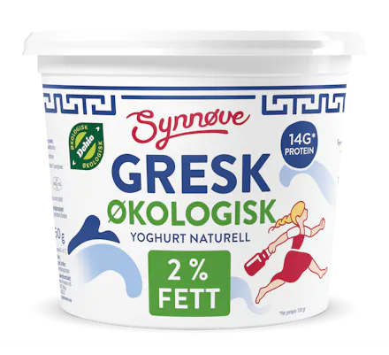 Synnøve Økologisk Gresk Yoghurt Naturell 2% 750g