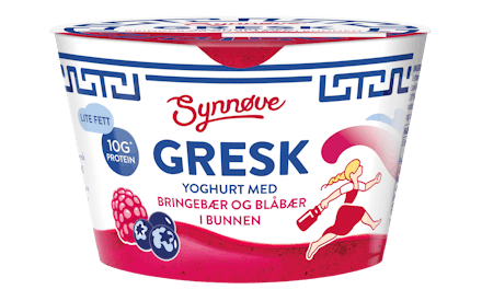 Gresk yoghurt med Bringebær & Blåbær