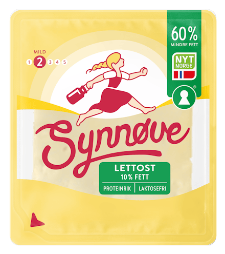 Synnøve Lettost skivet 10%