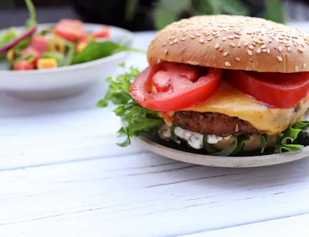 Burger med Synnøve Cheddar