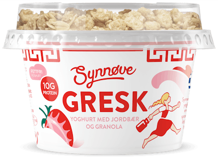 Gresk yoghurt med Jordbær og Granola