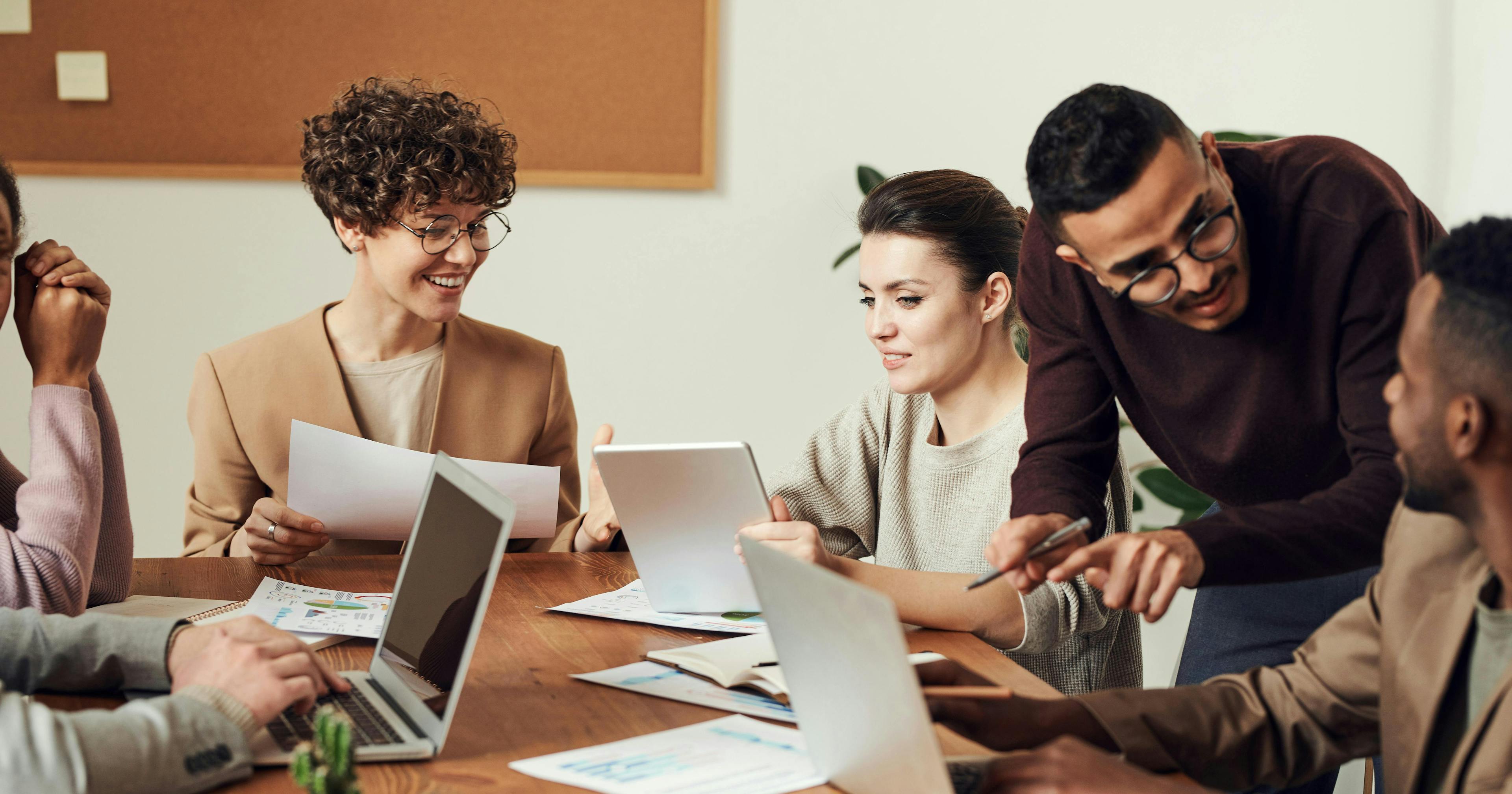 Image of people working in office