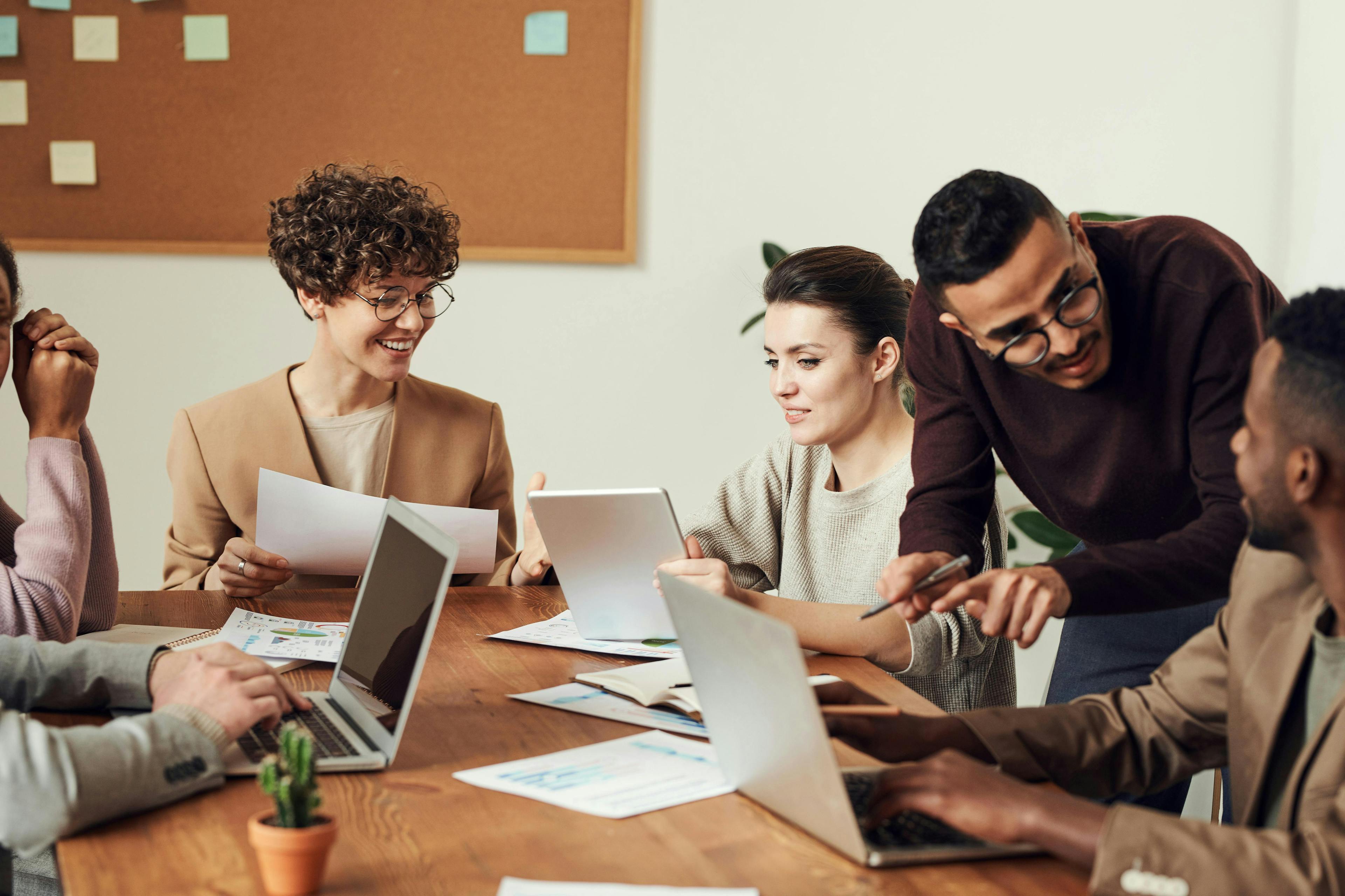 Image of people working in office