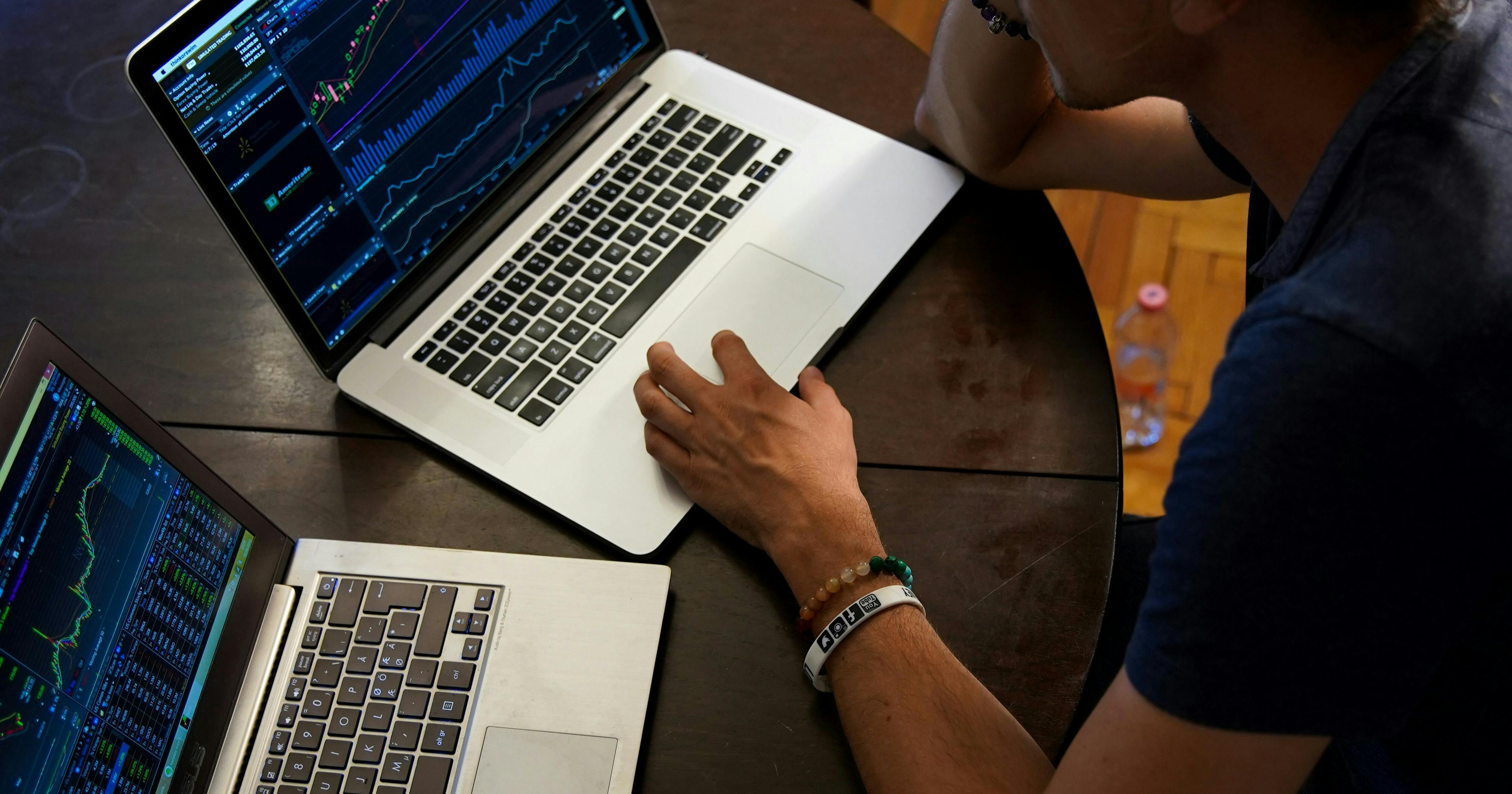 Employee working on laptop