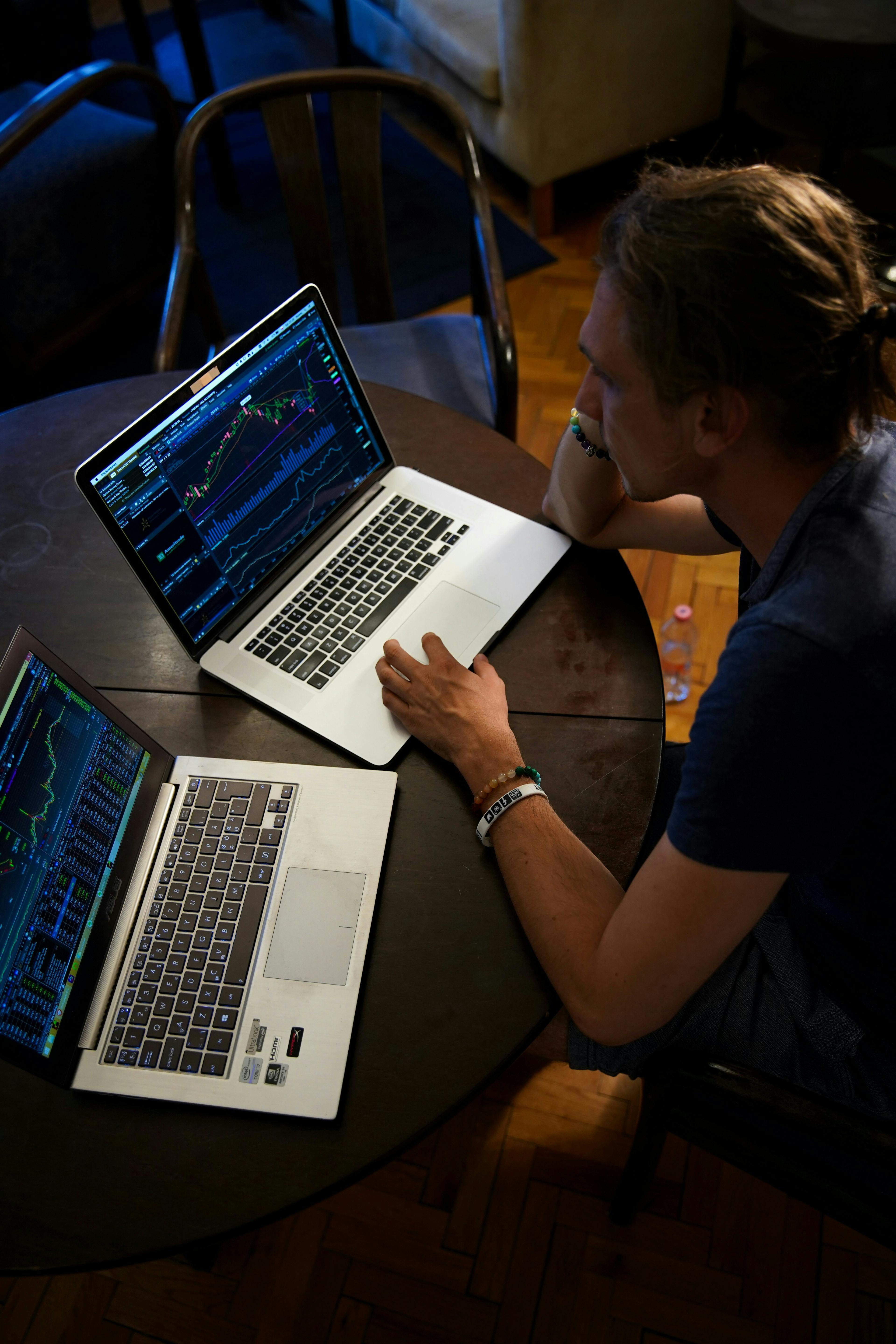 Employee working on laptop