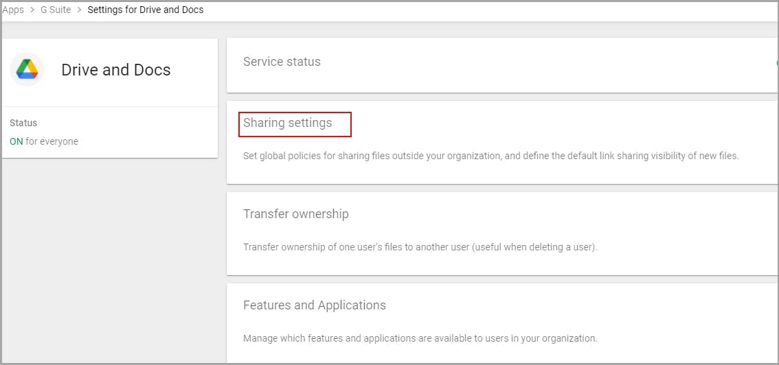 How Can an Admin Enable the Shared Drive-step 3