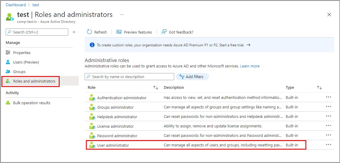 assign admin role for an administrative unit