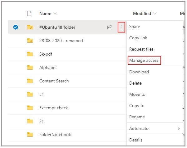 How Can I Give Direct Access to Shared Files and Folders in OneDrive- step 3