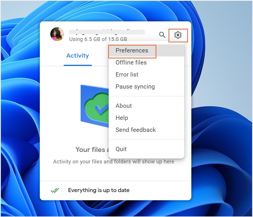 Google Drive for desktop: preferences