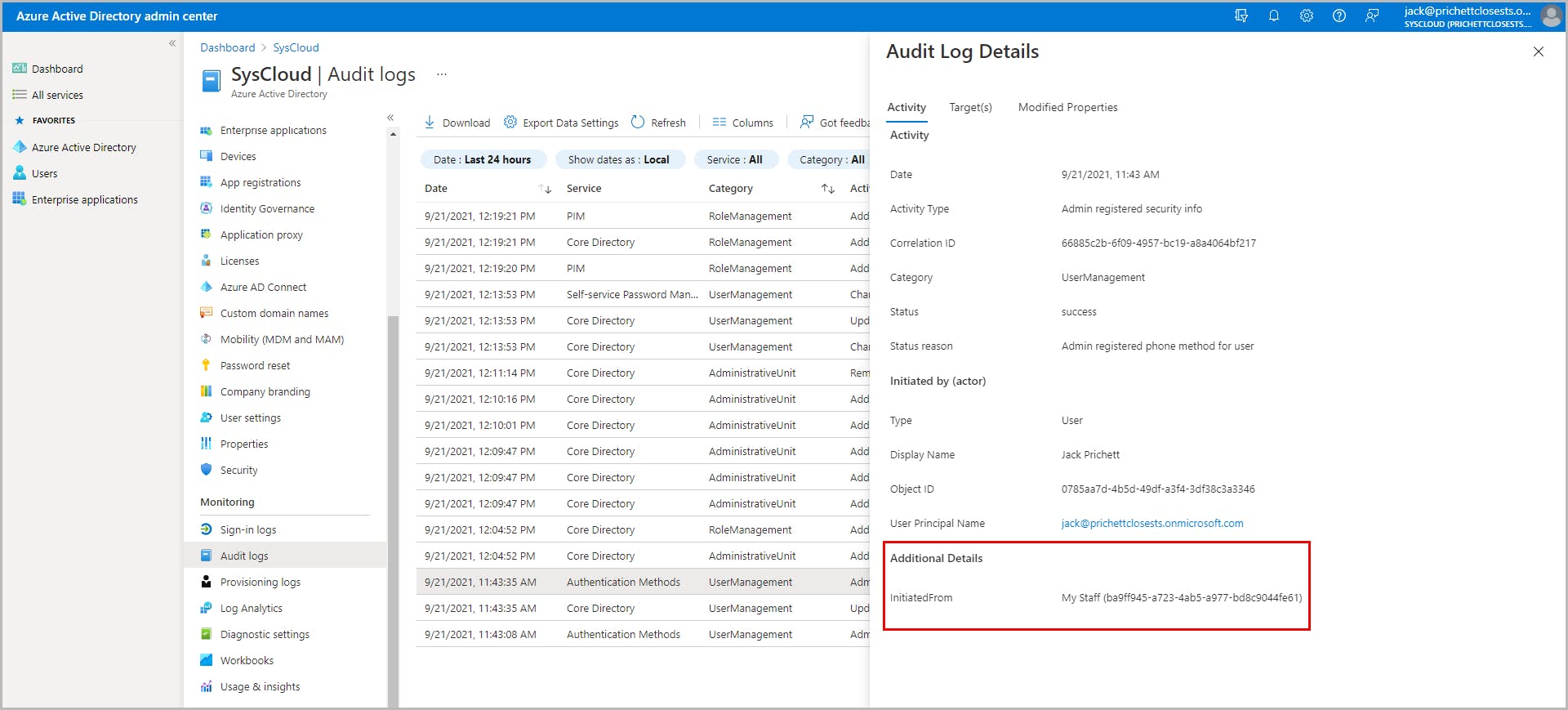 audit logs