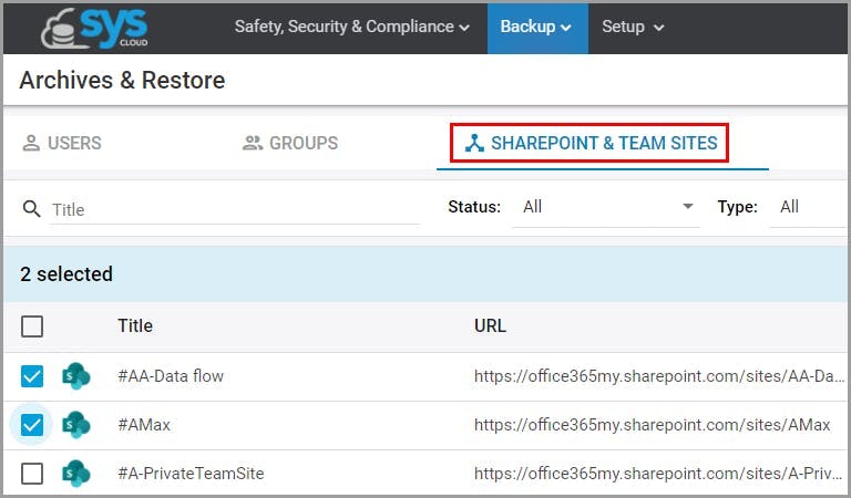 SharePoint and Team Sites