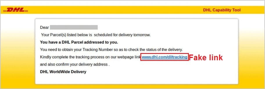 DHL Parcel scam