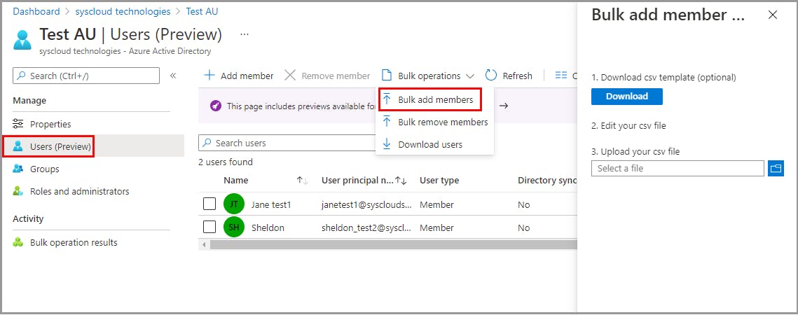 bulk add users to an administrative unit