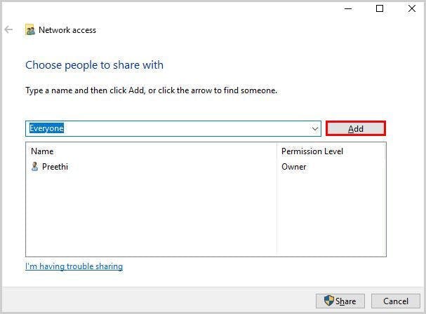 How Can I Create a Shared Folder in OneDrive- step 5