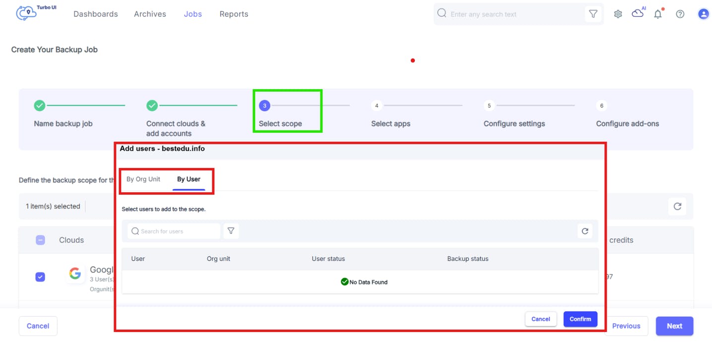 Step 4: Gmail backup using SysCloud