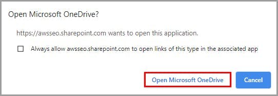 Open Microsoft OneDrive 