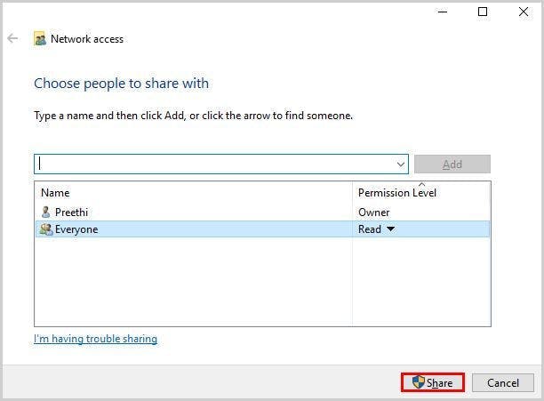 How Can I Create a Shared Folder in OneDrive- step 7