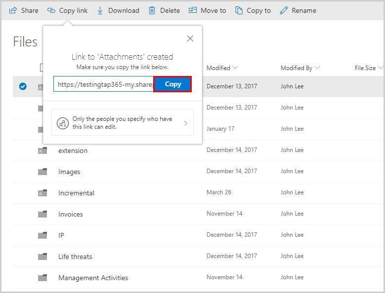 How Can I Share Onedrive Files and Folders- step 6
