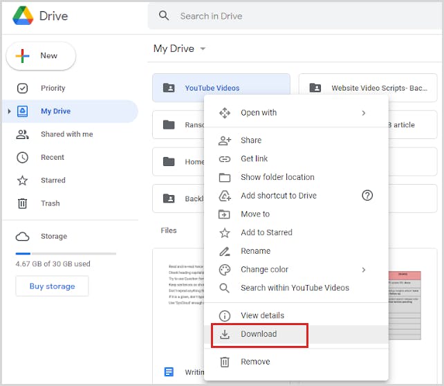 Can I transfer Google Drive documents to another account?