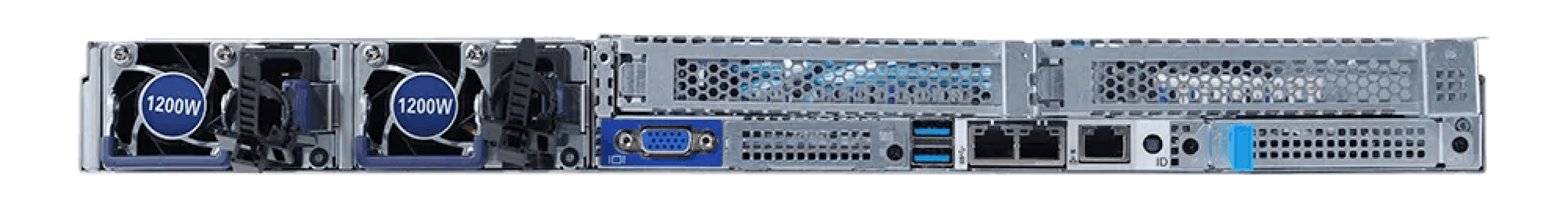Back ports of the Eland Pro 1U server