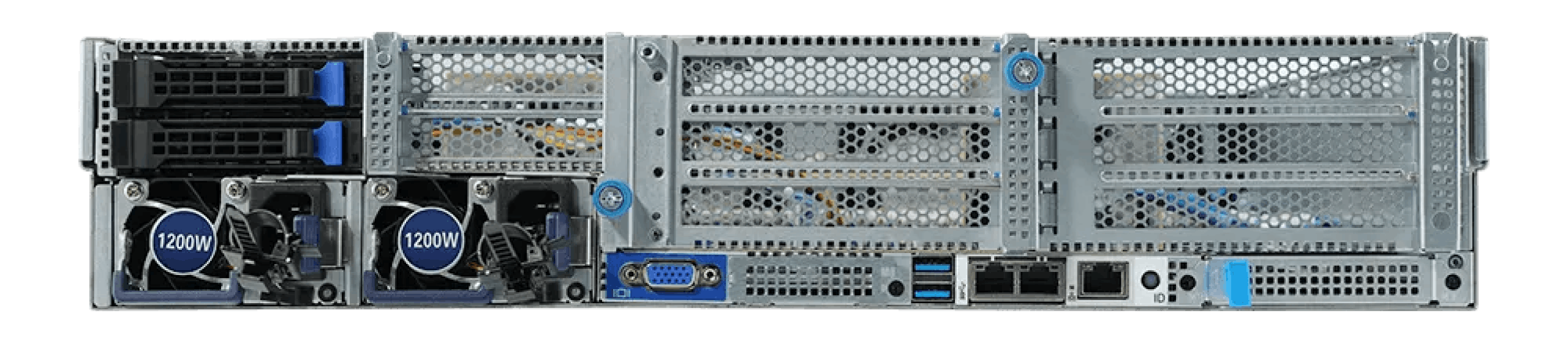 Back ports of the Eland Pro 2U server