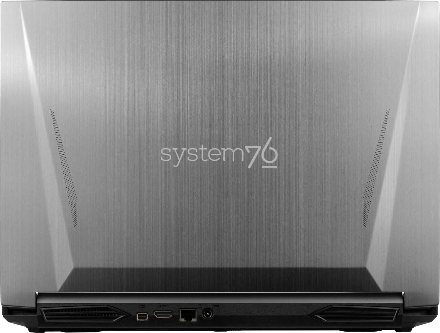 A rear view of the Gazelle laptop’s ports, including mini DisplayPort, HDMI, Ethernet, and charging port.