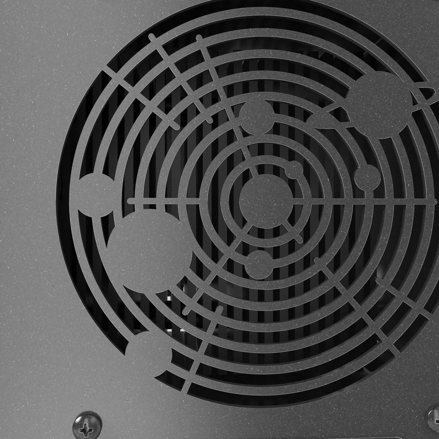 Detail of the machine exterior showing the UNIX Epoch exhaust vent.