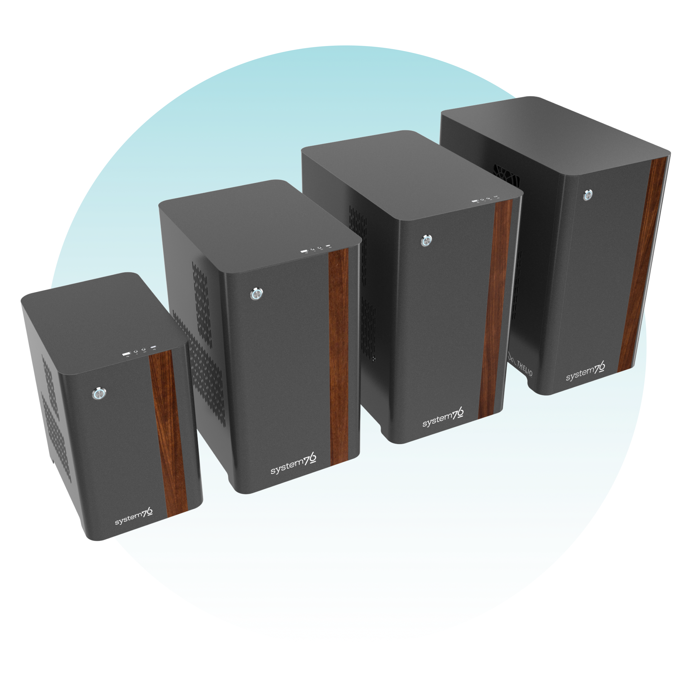 Thelio family desktop lineup 